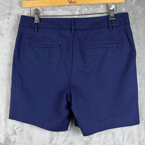 Lilly Pulitzer Womens Shorts Navy Blue Chino Cotton Spandex Size 10 Preppy - Picture 2 of 9